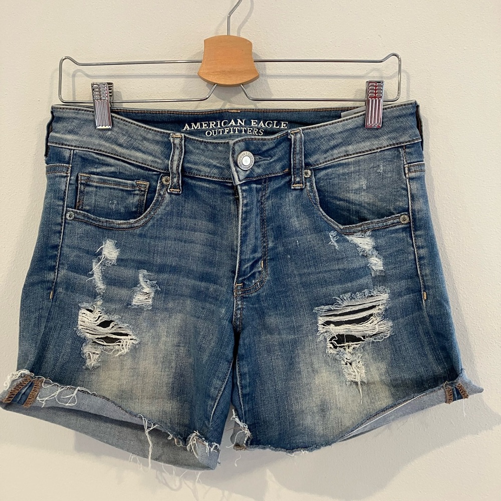 American Eagle Distressed Jean Shorts